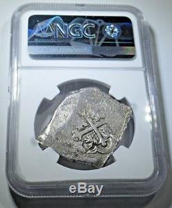 NGC 1730-33 Spanish Silver 8 Reales Eight Real Cob Colonial Pirate Treasure Coin