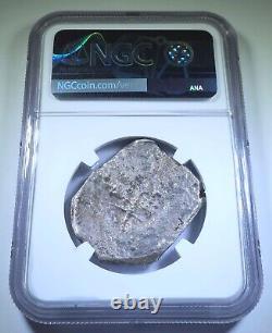 NGC 1732 Shipwreck Spanish Mexico Silver 8 Reales 1700s Colonial Pirate Cob Coin