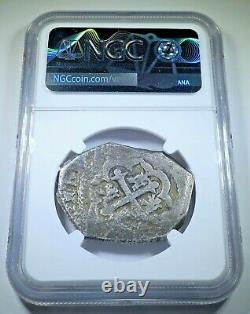NGC 1732 Vliegenthart Shipwreck Mexico Silver 8 Reales Spanish Pirate Cob Coin