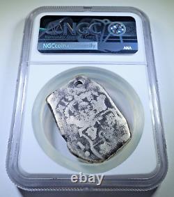 NGC 1839 Guatemala Countermark on 1700's Silver 8 Reales Counterstamp Cob Coin