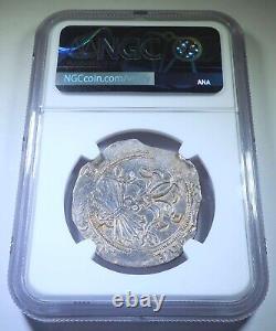 NGC BU 1400s-1500s Spanish Silver 4 Reales Ferdinand Isabella Columbus Cob Coin