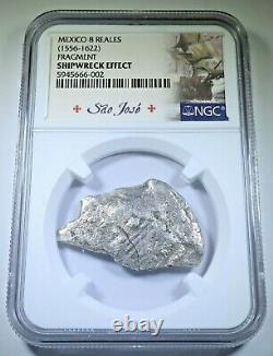 NGC Loose Sao Jose Shipwreck 1500s-1600s Mexico Silver 8 Reales Spanish Cob Coin