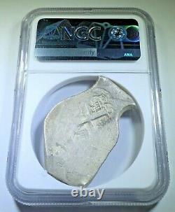 NGC MS-60 1700-32 Mexico Silver 8 Reales 1700's Spanish Colonial Dollar Cob Coin