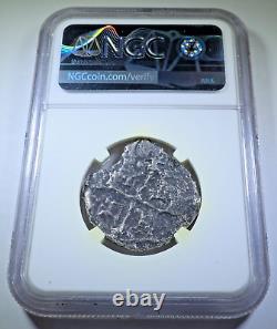 NGC Princess Louisa Shipwreck Mexico Silver 4 Reales 1600's Spanish Cob Coin