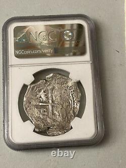 NGC Spice Islands Shipwreck 1600s Mexico Silver 8 Reales Spanish Dollar Cob Coin