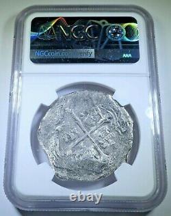 NGC Spice Islands Shipwreck 1600s Mexico Silver 8 Reales Spanish Dollar Cob Coin