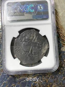 NGC VF 1666 Bolivia Silver 8 Reales Old Spanish Colonial Dollar Pirate Cob Coin