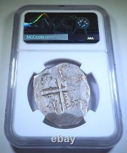 NGC VF-25 1598-1665 Spanish Silver 8 Reales 1500's-1600's Pirate Dollar Cob Coin