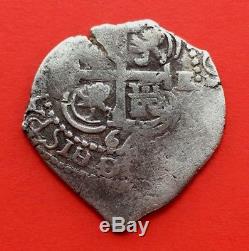 ¡¡ ONLY KNOW! SILVER COB 2 REALES OF CARLOS II. POTOSI MINT. 1667 and 1666