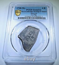 PCGS 1730 Mexico Silver 4 Reales 1700s Spanish Colonial Pirate Treasure Cob Coin