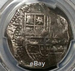 PCGS Rare Shipwreck Effect Spain 8 Reale Cob Philip III 1599-62 Pillar Coin