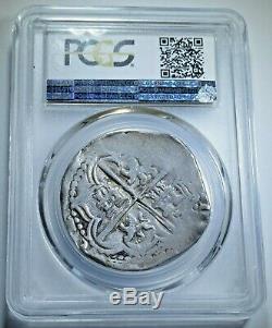 PCGS VF35 1598-1621 Spanish Potosi Silver 8 Reales Cob Eight Real Colonial Coin
