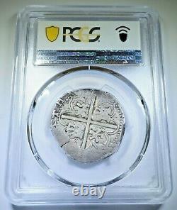 PCGS VF-30 1595 Spanish Silver 4 Reales Philip II 1500s Colonial Pirate Cob Coin