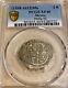 PCGS XF-40 1500s Philip II Mexico Silver 2 Reales Colonial Cross Pirate Cob Coin