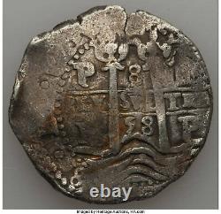 POTOSI Bolivia Philip IV Cob 8 Reales 1658 P-E Fine