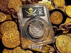 Peru 1556-98 4 Reales Pcgs 35 Shipwreck Treasure Cob Silver Coin Pirate