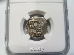 Philip III SPAIN 2R Two Reales NGC VF 20 Silver 1612-1620 Seville COB Shield