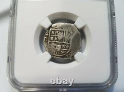 Philip III SPAIN 2R Two Reales NGC VF 20 Silver 1612-1620 Seville COB Shield