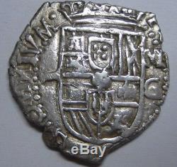 Philip II 1 Real Cob Granada Spain Mint Assayer M Spanish Colonial Silver Coin