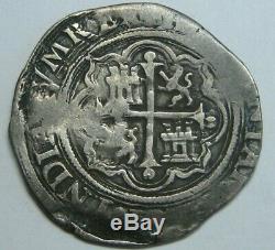 Philip II 1 Real Cob Mexico Spain Colonial Assayer O Silver Coin Spanish