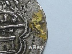 Philip II 2 Real Cob Granada Spanish Colonial Assayer D Pirate Silver Coin