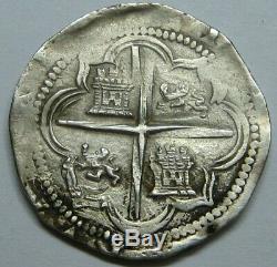 Philip II 4 Real Cob Potosi Bolivia Assayer B Spanish Dollar Colonial Era Silver