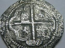 Philip II 8 Real Cob Potosi Bolivia Assayer B Spanish Dollar Colonial Era Silver