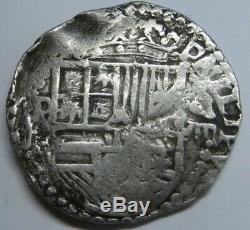 Philip IV 8 Real Cob Potosi Assayer P Bolivia Scarce Spain Colonial Silver
