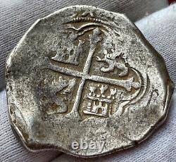 Pirate Cob & Spanish colonial coin Philip IV Silver 8 Reales Mexico Mo-D 1620