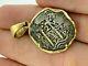 Pirate Coin Treasure Piece of Eight Authentic 2 Reale Cob 14K Gold PendantDated