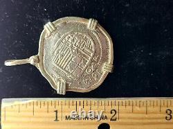 Pirate Coin Treasure Piece of Eight Authentic 4 Reale Cob Dated 1614 pendant