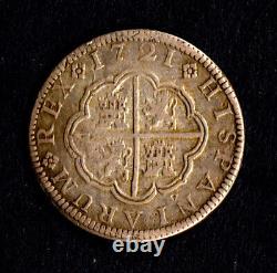 Pirate Treasure cob 1721-JJ 2 Reales Silver Cuenca Mint CA High Grade