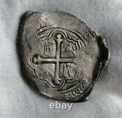 Pirate cob spanish colonial Silver 8 Reales Mexico P 1654 Full dated