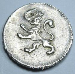 Potosi 1808 Silver 1/4 Reales Real Lion And Castle Spanish Cob Old Colonial Coin