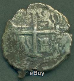 Potosi Bolivia Under Spain 4 Four Reales Silver Cob Coin 1699 F Scarce Assayer