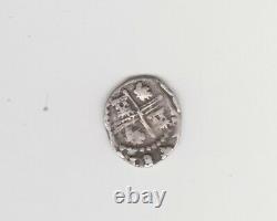 Potosi, Bolivia, cob 1/2 real, Philip III, assayer R (straight leg) below mint