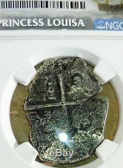 Princess Louisa Shipwreck 8 Reales NGC Silver COB Sunken Treasure Salvor's Hoard