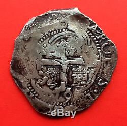 ¡¡ Rare! Silver Cob 8 Reales Of Carlos Ii. Year 1679. Potosi Mint. Assayer C/e