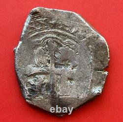 Rare? Silver Cob 8 Reales Philip V Year 1707 Mexico Mint Assayer J