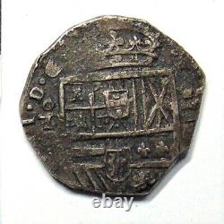 Rare Spain 4 Reales Felipe IV silver Cob. Columbia issue