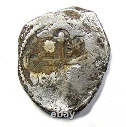 Rare Spain 8 Reales 1732 Felipe V silver Cob. Mexico Mint
