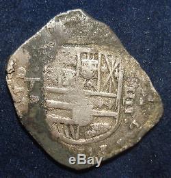 Rare Spain Philip III 1619-21 Silver Cob 4 Reales (09) Toledo Mint 13.7 Grams