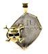 Rooswijk Mexico 8 Reales Shipwreck Cob Coin in custom 14k gold skull pendant