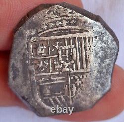 Rrrr? Silver Cob 4 Reales Philippe III Sevilla Mint (s16)