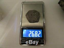 SALE! Spanish Colonial 8 Reales Cob Coin Silver 26.82g Mexico Mint 1571-1700 AD