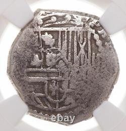 SPAIN. Philip III, 1598-1621, Silver Cob 2 Reales, NGC VF30