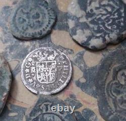 SPANISH Real silver and PIRATE COB Colonial Maldeves ORIGINAL TREASURE COINS