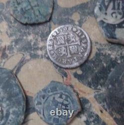 SPANISH Real silver and PIRATE COB Colonial Maldeves ORIGINAL TREASURE COINS