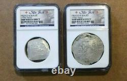 Sao Jose Shipwreck Mexico 4 & 8 Reale 1556-1622 Ngc Authenticated With Coa Case