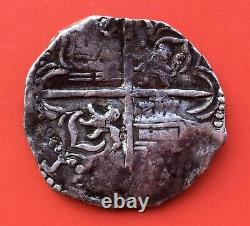 Scarce? Silver Cob 4 Reales Philip III (1612-1616) Potosi Mint Assayer Q